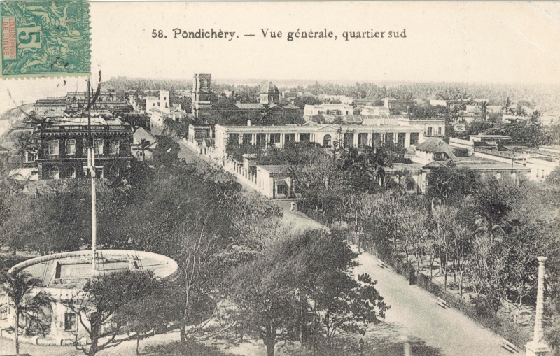 03-04 - Pondichery - caserne etc. - vue vers le sud